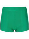 Jacquemus Le Short Basgia Green Ribbed Shorts In Green