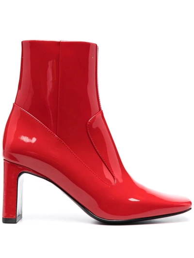 Diesel D-millenia Ankle Boots In Red