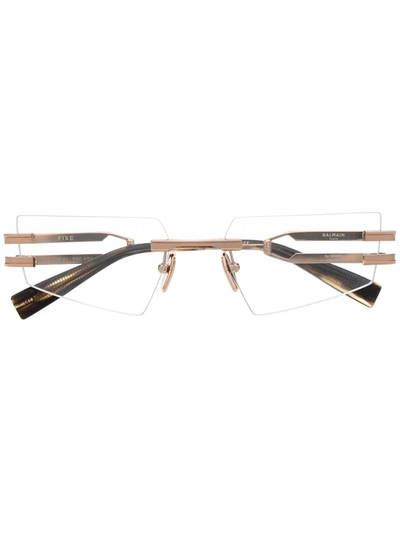 Balmain Eyewear Rimless-lense Reading Glasses In Brown