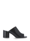 Maison Margiela Black Hannah Tabi Mules In Leather Woman In Nero