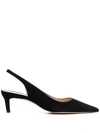 Stuart Weitzman Stuart 60mm Slingback Pointed-toe Pumps In Schwarz