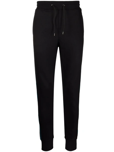 Ps By Paul Smith Stripe-trim Detail Track Pants In Black