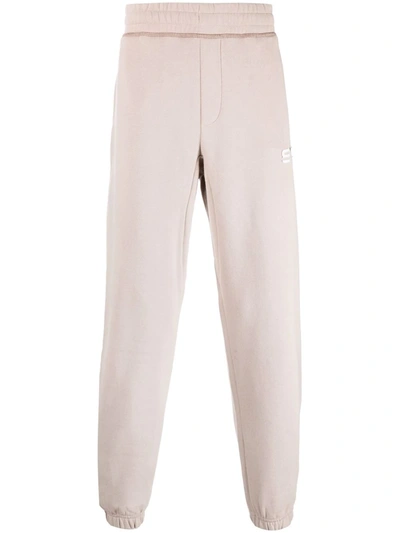 Emporio Armani Logo-patch Track Pants In Nude