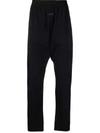 Fear Of God Relaxed Fit Elastic Waist Logo Jacquard Lounge Pants In Black