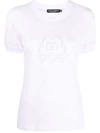 Dolce & Gabbana Broderie-anglaise Cotton T-shirt In Weiss