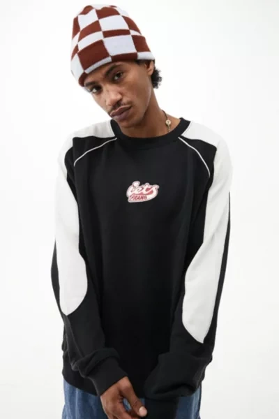 Iets Frans Black White Panel Sweatshirt ModeSens