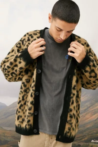 IETS FRANS IETS FRANS. LEOPARD PRINT CARDIGAN 