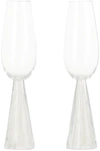 STORIES OF ITALY TRANSPARENT & OFF-WHITE TEMPO FLUTES SET