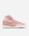Nike Textured Leather Blazer Mid 77 Jumbo High-top Sneakers With In Pink