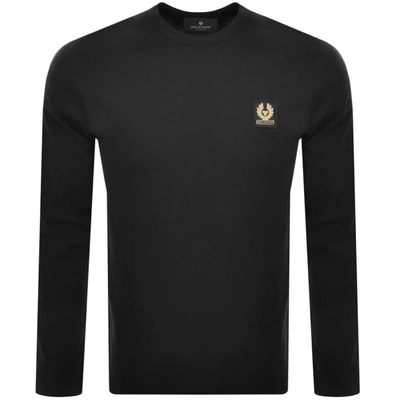 Belstaff Logo Long Sleeve T Shirt Black