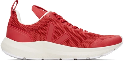 Rick Owens Red Veja Edition Performance Trainers In Carnelian