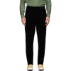WACKO MARIA BLACK CORDUROY PLEATED 'GUILTY PARTIES' TROUSERS