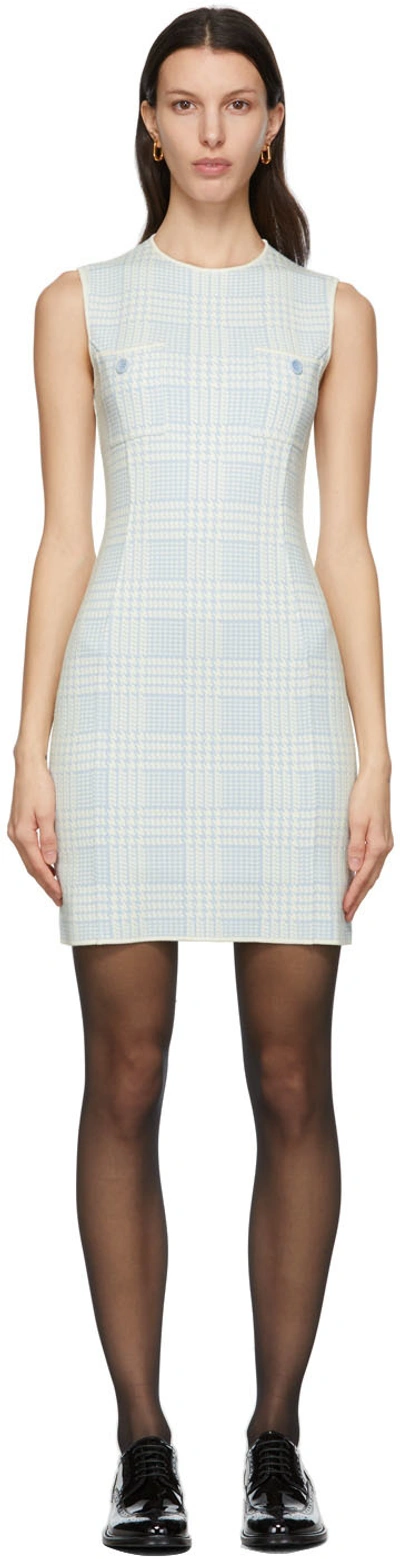 Sportmax Perdoni Jacquard Knit Minidress In 001 Blue