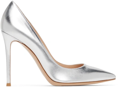 Gianvito Rossi 100mm Gianvito Metallic Leather Pumps In Bora