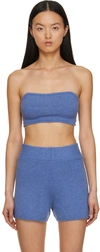Lisa Yang Selah Bandeau Cashmere Top In De Blue