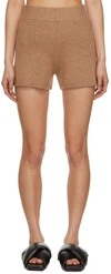 Lisa Yang Winnie High-waisted Knitted Shorts In Wa Walnut