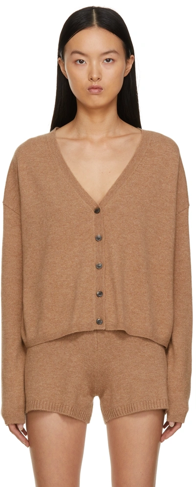 Lisa Yang Tan Abby Cardigan In Wa Walnut ModeSens