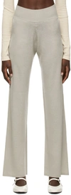 Frenckenberger Grey Wide Leg Lounge Pants In 5 Moon
