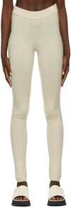 Frenckenberger Off-white Cashmere Leggings In 1 Chalk