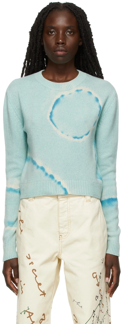 THE ELDER STATESMAN BLUE MOLECULE SWEATER