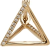 Shihara Gold Diamond Triangle Single Earring In Yellow Gold