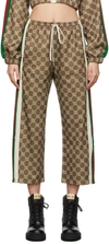Gucci Olive Green Trousers With Side Bands Women In 3357 Military Green/