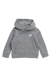 Nike Kids' Club Fleece Hooded Pullover In Carbon Heather