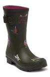 Joules Print Molly Welly Rain Boot In Khkichickn