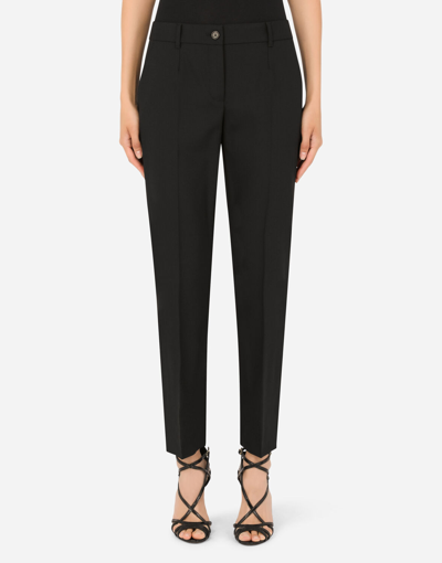 Dolce & Gabbana Woolen Pants In Black