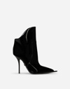 DOLCE & GABBANA PATENT LEATHER ANKLE BOOTS