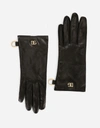 DOLCE & GABBANA NAPPA LEATHER GLOVES WITH DG LOGO