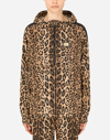 Dolce & Gabbana Leopard-print Nylon Anorak In Multicolor