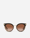 Dolce & Gabbana Leopard-print Round Frame Sunglasses In Leo Print