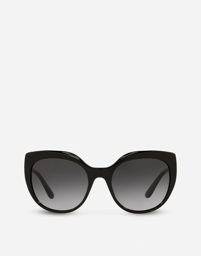 Dolce & Gabbana Dg Crossed Sunglasses In Black