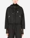 DOLCE & GABBANA TECHNICAL FABRIC WINDBREAKER WITH HOOD