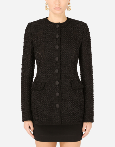 DOLCE & GABBANA SINGLE-BREASTED TWEED JACKET