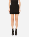Dolce & Gabbana Bouclé Miniskirt In Black
