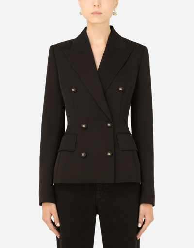 DOLCE & GABBANA DOLCE-FIT WOOLEN JACKET WITH BRANDED BUTTONS