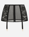 Dolce & Gabbana Lace Shaper Suspenders In Black