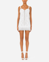 Dolce & Gabbana Short Dress With Openwork Embellishment In White