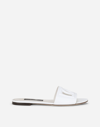 Dolce & Gabbana Leather Dg Millennials Slides In White