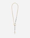 Dolce & Gabbana Rosary Necklace With Chain Detailing In Gold
