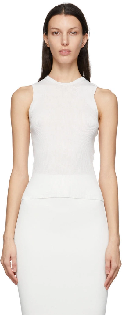 Wardrobe.nyc White Knit Tank Top