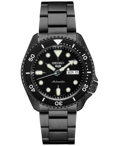 Seiko Men's Automatic 5 Sports Black Ion Finished Bracelet Watch 43mm