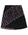 MITCHELL & NESS MEN'S BLACK MEMPHIS GRIZZLIES BIG AND TALL HARDWOOD CLASSICS BIG FACE 2.0 SHORTS