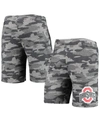 Concepts Sport Men's Charcoal And Gray Florida State Seminoles Camo Backup Terry Jam Lounge Shorts In Charcoal/gray