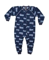 Outerstuff New England Patriots Unisex Toddler Piped Raglan Full Zip Coverall - Navy Blue In Navy