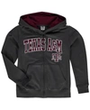 STADIUM ATHLETIC BIG BOYS CHARCOAL TEXAS A&M AGGIES APPLIQUE ARCH AND LOGO FULL-ZIP HOODIE