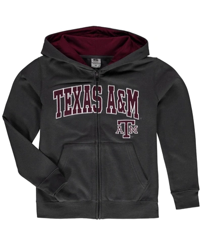 Stadium Athletic Big Boys Charcoal Texas A&m Aggies Applique Arch And Logo Full-zip Hoodie