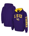 Colosseum Youth Boys Purple Lsu Tigers 2-hit Team Pullover Hoodie In Purple